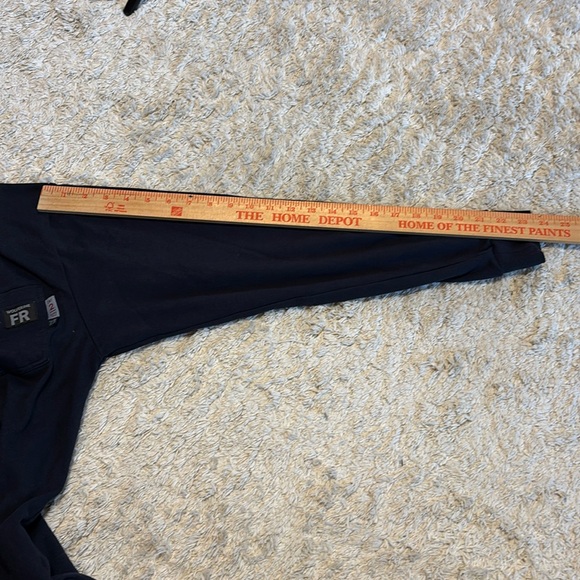 WOLVERINE MEN'S FR, CAT 2, LONG SLEEVE HENLEY, Navy Blue, Size Medium - Picture 8 of 8